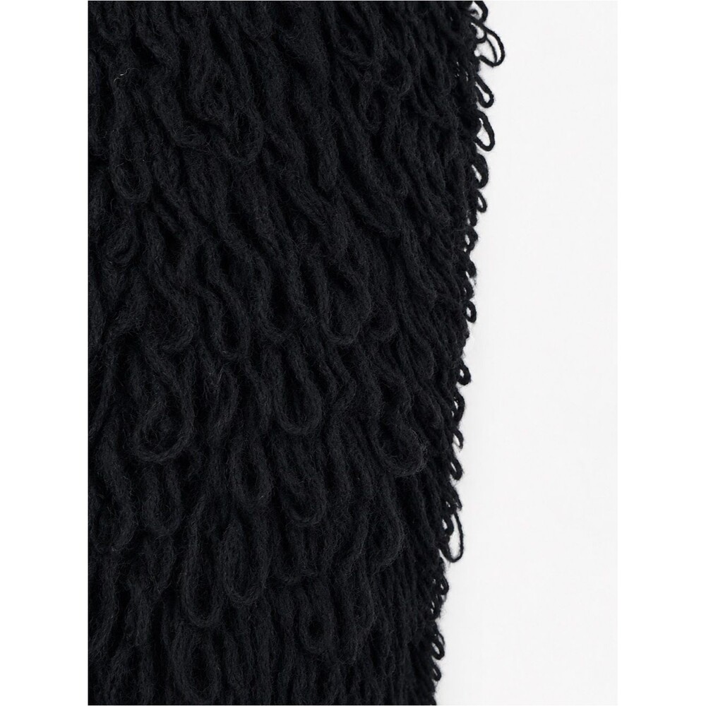 YA Black Shaggy Open Knit Sweater Tunic Top/Dress Boho Festival Goth Grunge Sz L - Picture 3 of 7